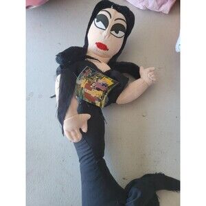ADDAMS FAMILY Morticia Plush Doll NWT 1993 15" Paramount Angelica Huston RARE